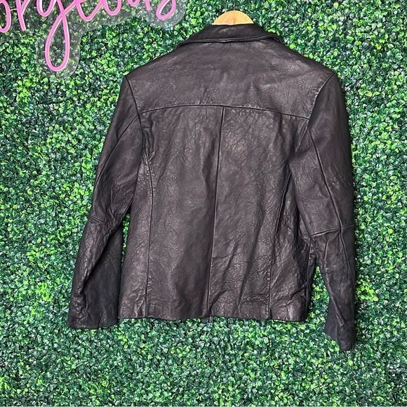 Ladies Vintage Black Leather Jacket Proshield Signature Collection Sz M - Picture 11 of 11